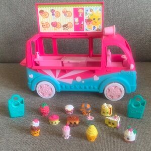Shopkins Pink & Teal Ice Cream Truck Vehicle Playset with Accessories